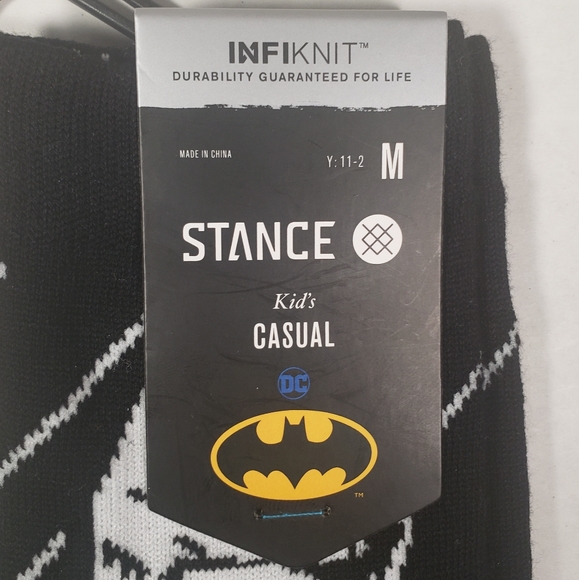 NWT Kid's The Batman Stance Crew Socks - Picture 2 of 10